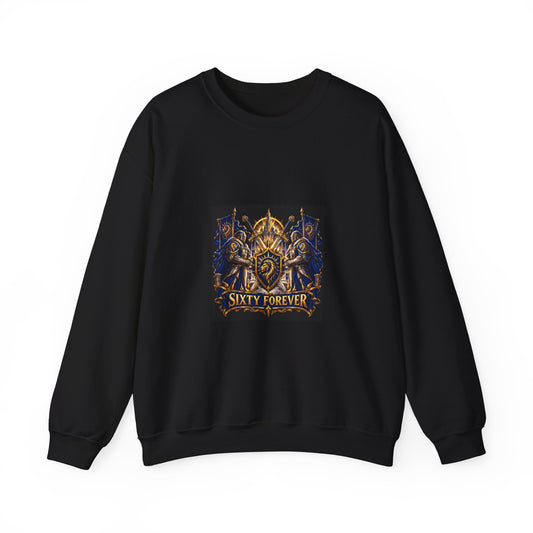 Crewneck Sweatshirt — Sixty Forever Ornate Shield Graphic