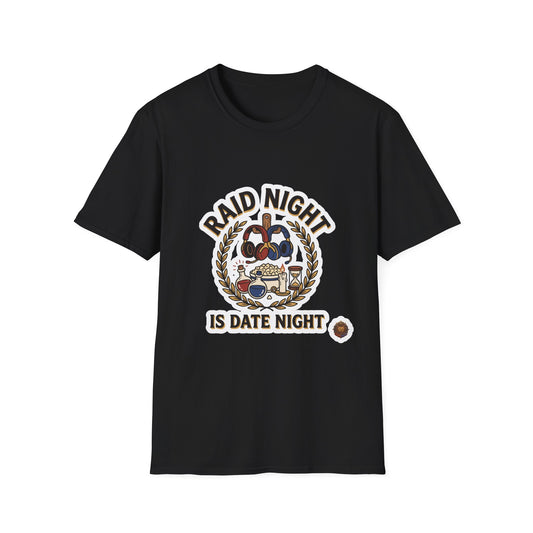T-Shirt — "Raid Night is Date Night" Retro Gaming Tee