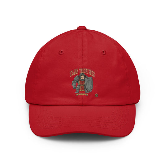 Think Together Dad Hat — Vintage Shield Emblem Baseball Cap