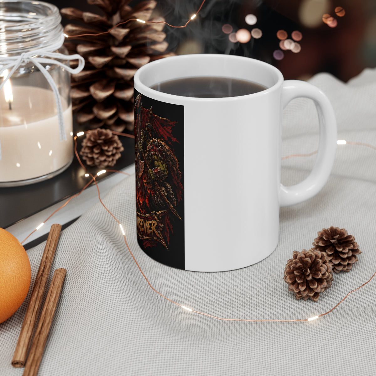 Sixty Forever Skull & Spears – White Mug (11oz)