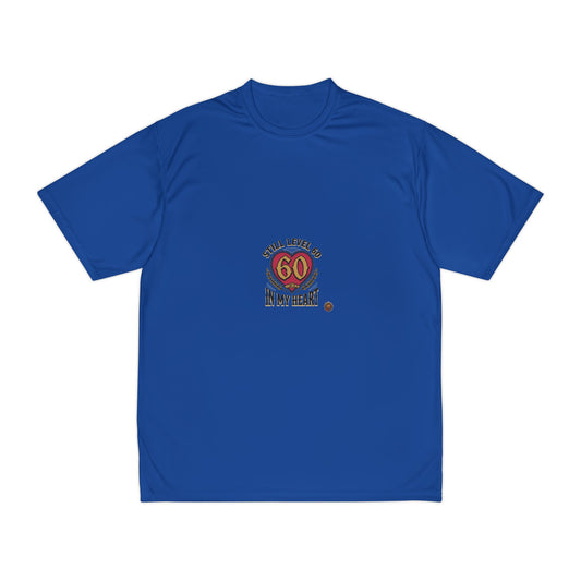 60th Birthday Tee - 'Still Level 60 In My Heart' Men's Performance Shirt