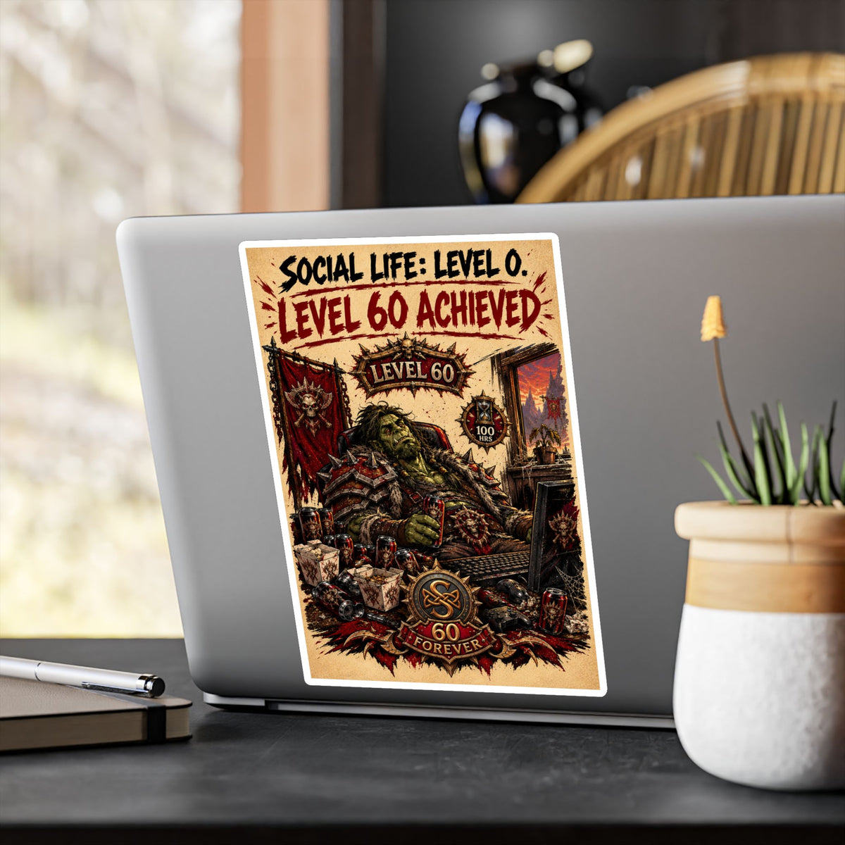 Level 60 Achieved (Red) – Sticker