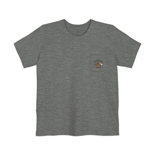 Pocket T‑Shirt — 'Coffee Before Talkie' Retro Coffee Pocket Tee