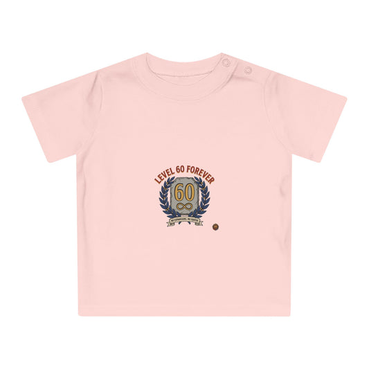 60th Birthday Baby T-Shirt — "Level 60 Forever" Retro Gamer Celebration Tee