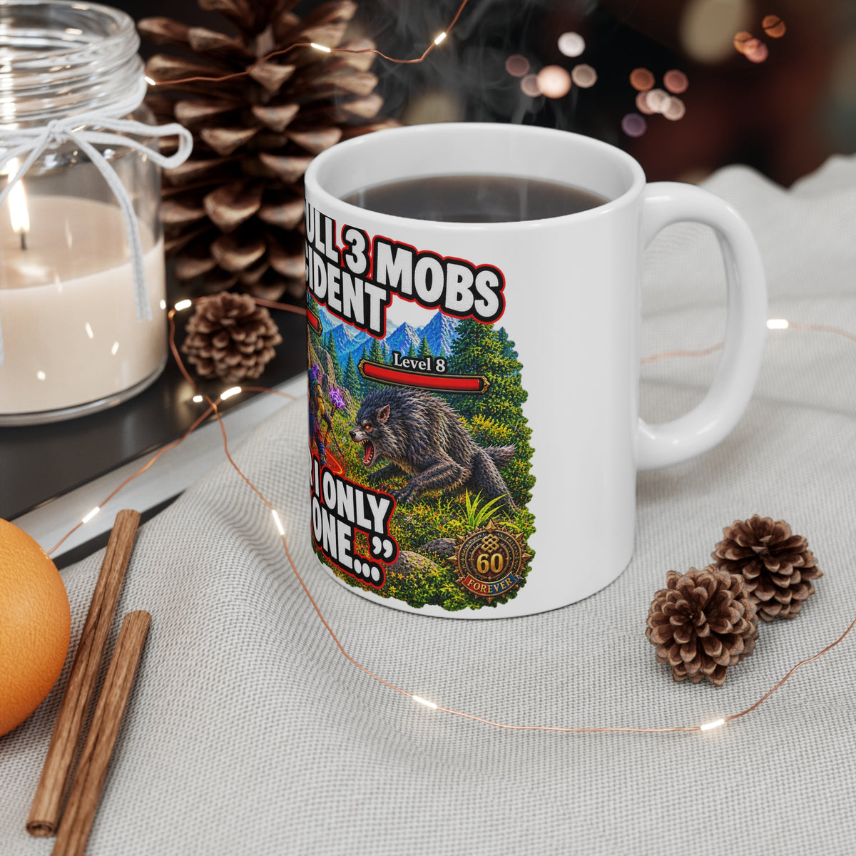 When You Pull 3 Mobs By Accident – White Mug (11oz)