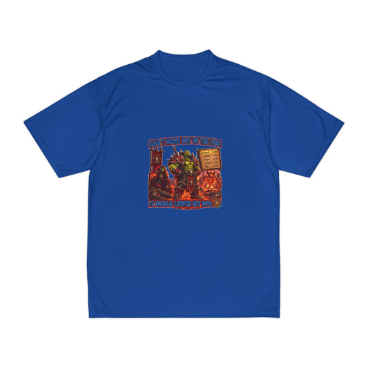 Gaming T-Shirt — "Can't Move Out of the Fire, It Would Lower My DPS" Humorous RPG Gamer Tee