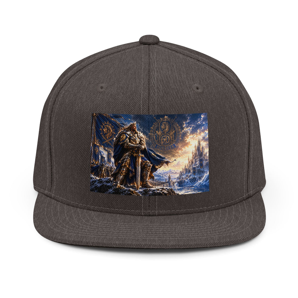 Viking Warrior Snapback Hat — Norse Myth Scenic Embroidered Cap