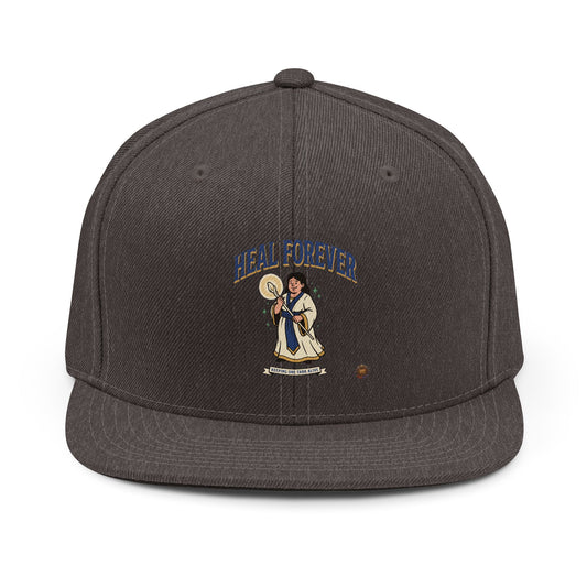 Heal Forever Snapback Hat — Native Drum Carrier Graphic Cap
