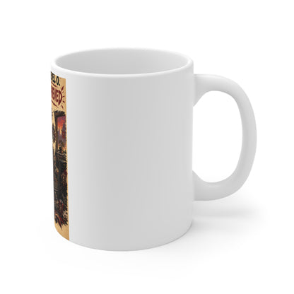 Social Life: Level 0 — Level 60 Achieved (Skull Banner) – White Mug (11oz)
