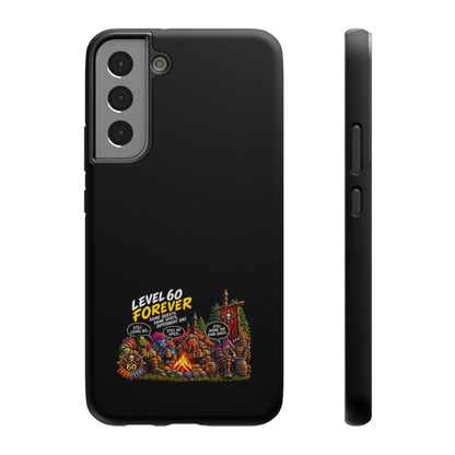 Phone Case — 'Level 60 Forever Campfire' Heavy-Duty Impact-Resistant Phone Case