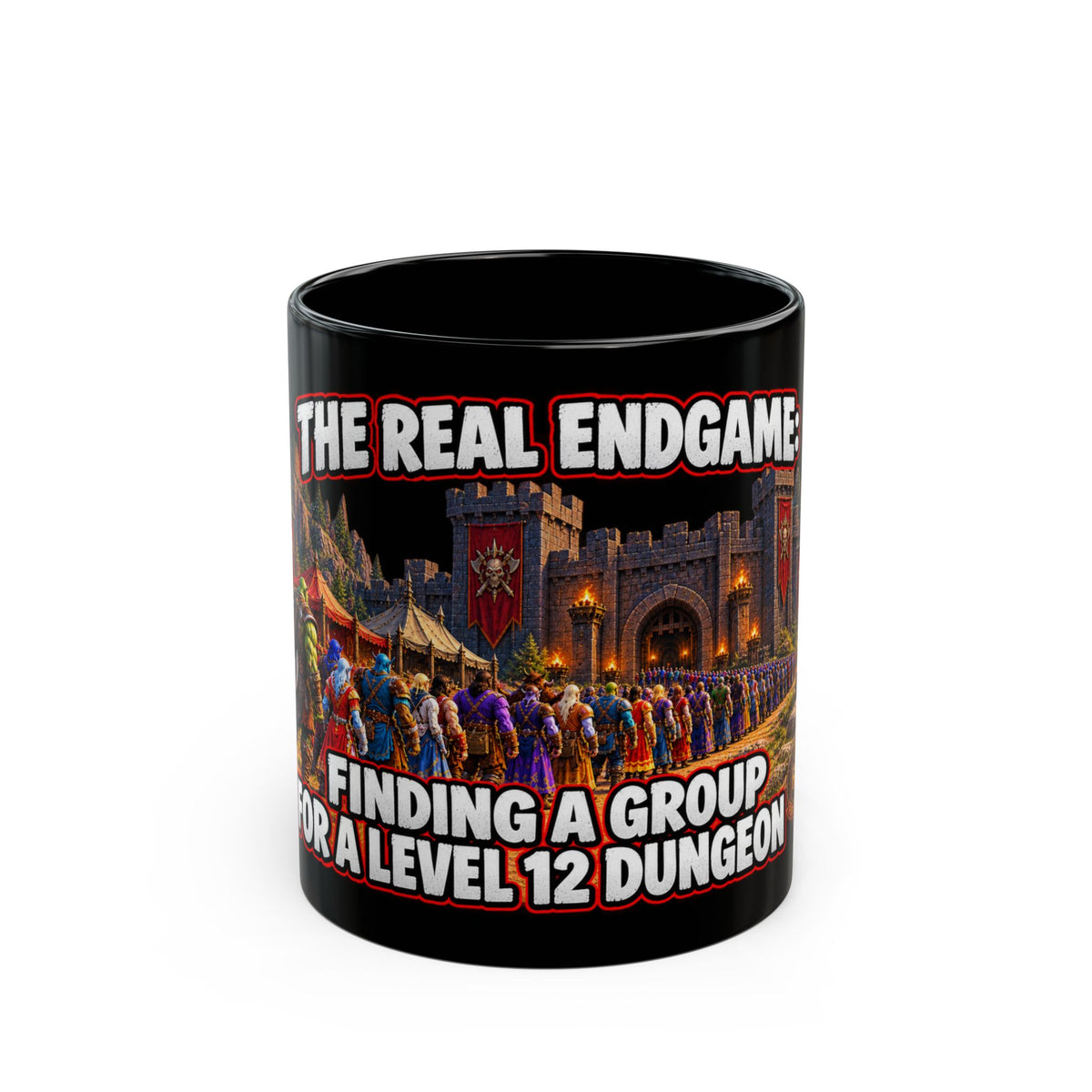 The Real Endgame: Finding a Group – Black Mug (11oz & 15oz)