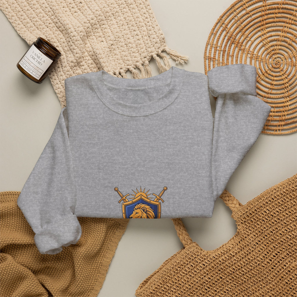 Lion Crest Crewneck Sweatshirt — Be the King Graphic