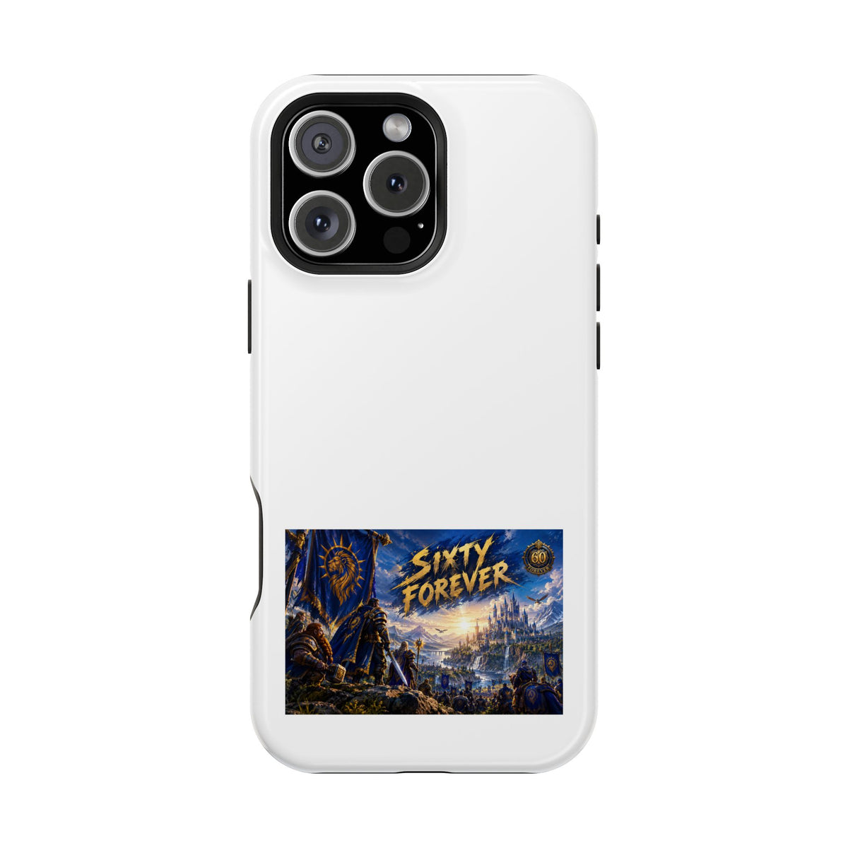 Sixty Forever – Blue Banner – Phone Case