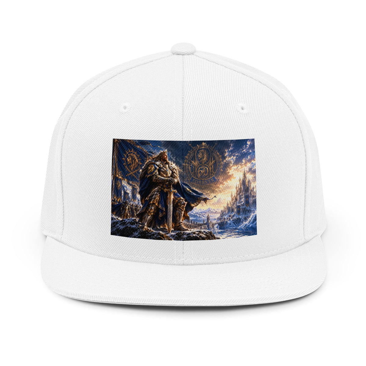 Viking Warrior Snapback Hat — Norse Myth Scenic Embroidered Cap