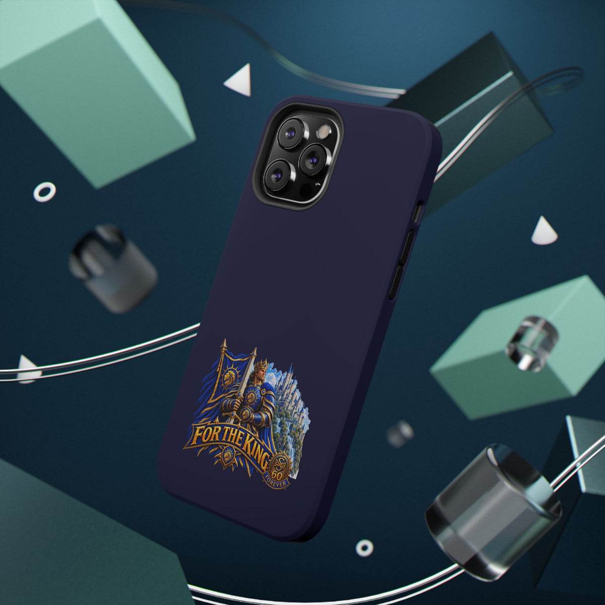 Phone Case — 'For The King' Banner Heavy-Duty Impact-Resistant Phone Case