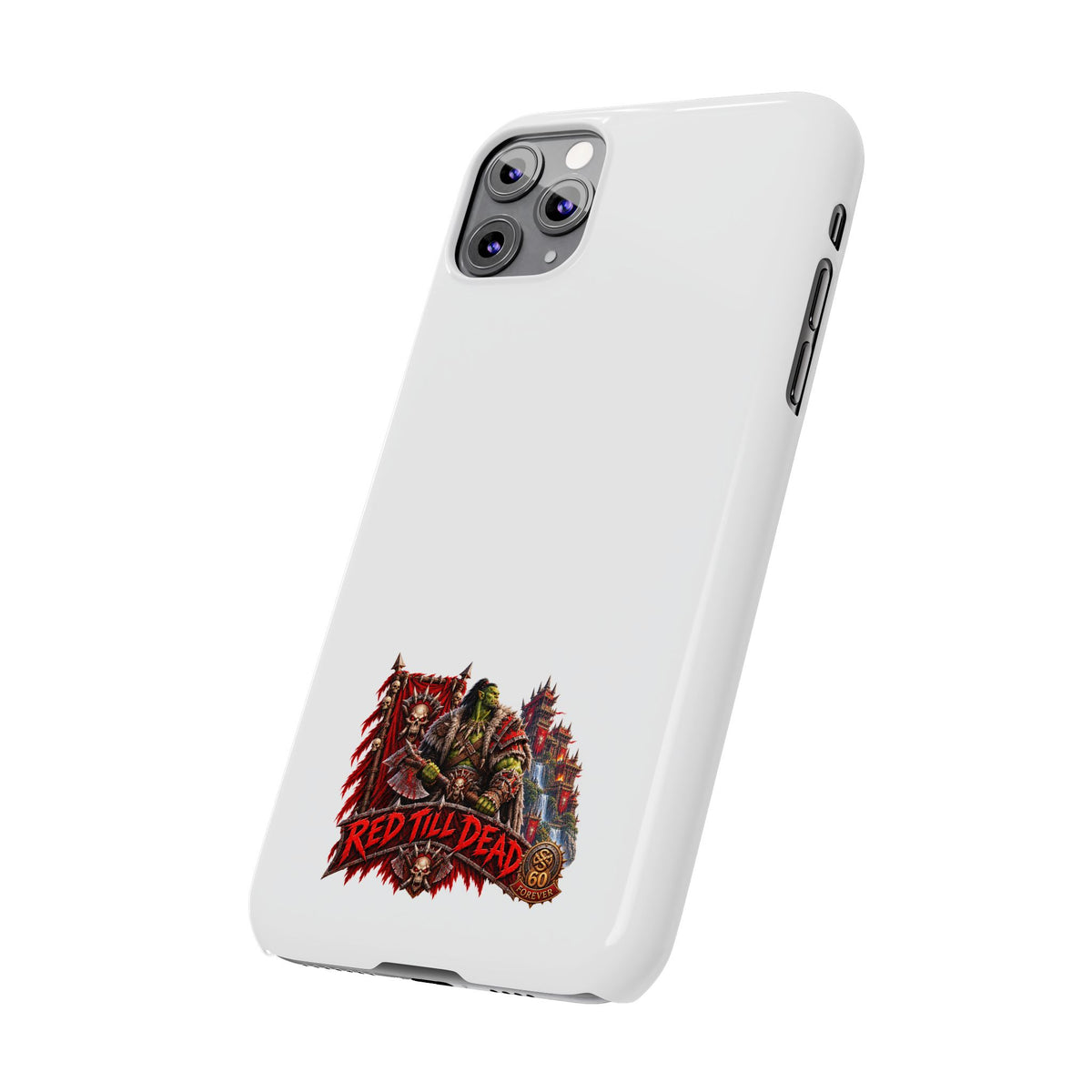 Slim Phone Case — “Red Till Dead” Vintage Horror Graphic