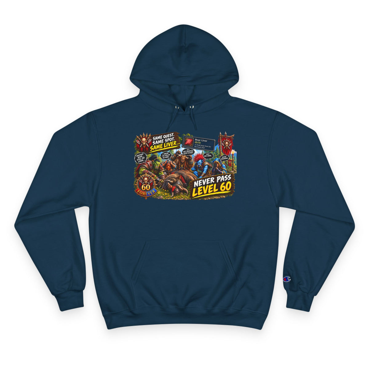 Never Pass Level 60 – Hoodie | Sixty Forever Co.