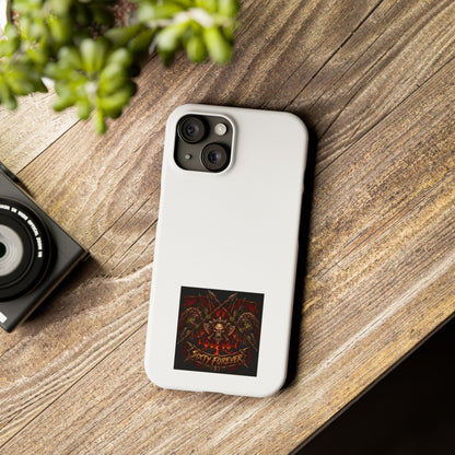 Slim Phone Case — 'Sixty Forever' Gothic Skull & Wings Design