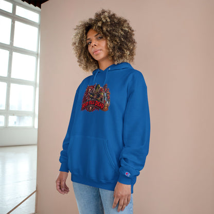 Champion Hoodie — 'Red 'Til Dead' Graphic Pullover