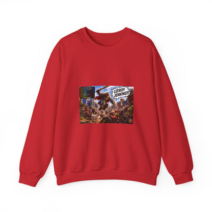 Leeroy Jenkins Crewneck Sweatshirt — Funny Gaming Meme Pullover