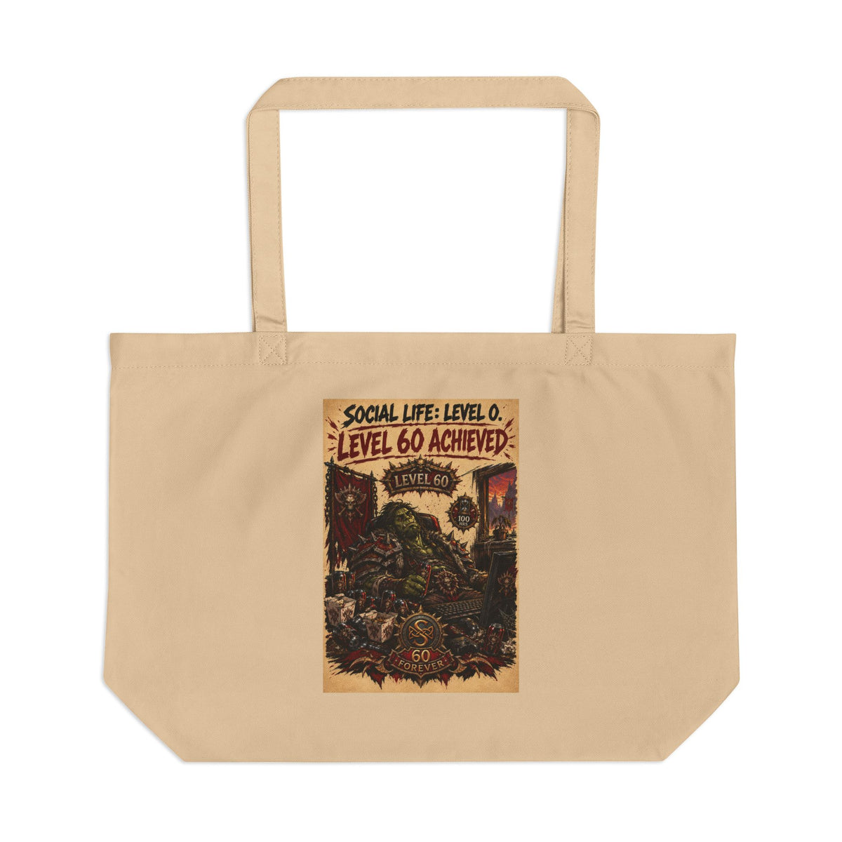 Level 60 Achieved (Red) – Tote Bag