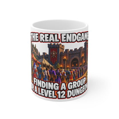 The Real Endgame: Finding a Group – White Mug (11oz)