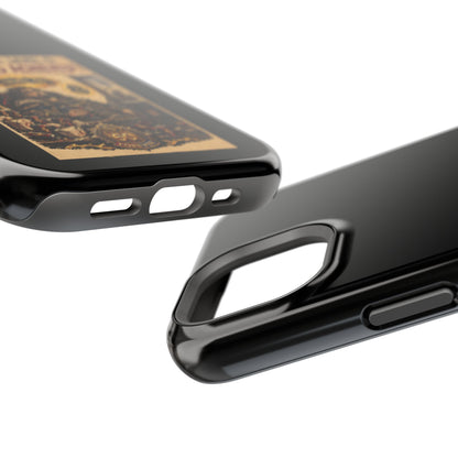 Phone Case — 'Social Life: Level 0 — Level 60 Achieved (Lion Banner)' Heavy-Duty Impact-Resistant Phone Case