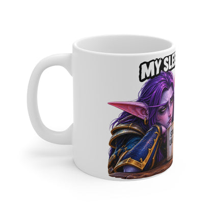 My Sleep Schedule: Still Level 12 – White Mug (11oz)
