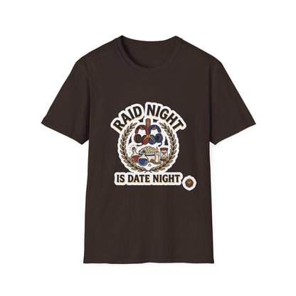 T-Shirt — "Raid Night is Date Night" Retro Gaming Tee