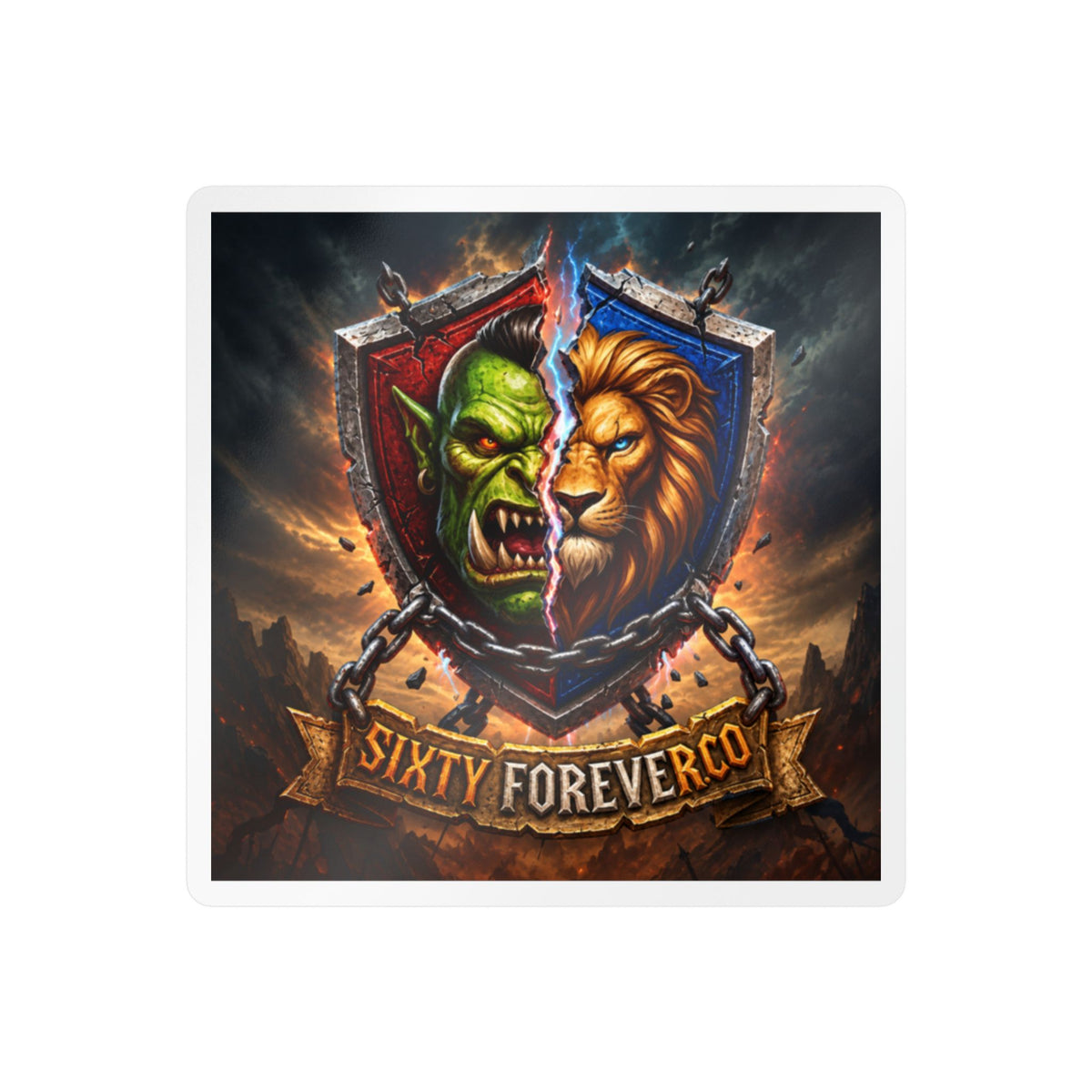 Pick Your Side – Split Shield – Poster Decal