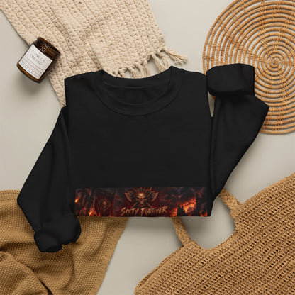 Crewneck Sweatshirt — Dark Fantasy 'Enjoy The Flames' Graphic