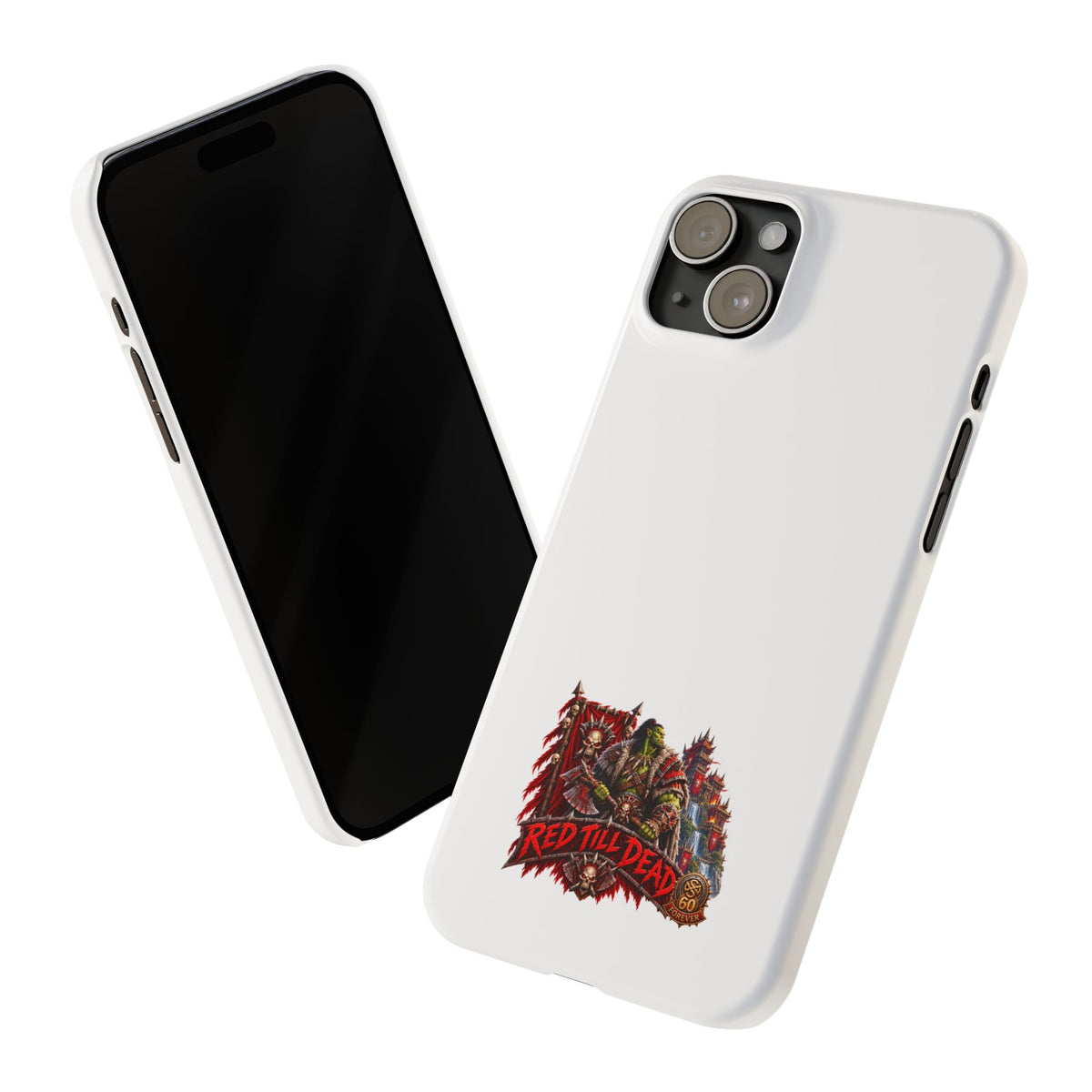 Slim Phone Case — “Red Till Dead” Vintage Horror Graphic