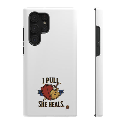 Phone Case — 'I Pull. She Heals.' Heavy-Duty Impact-Resistant Phone Case