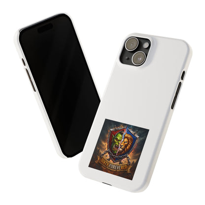 Slim Phone Case — Fantasy Shield Orc & Lion Crest "Sixty Forever"