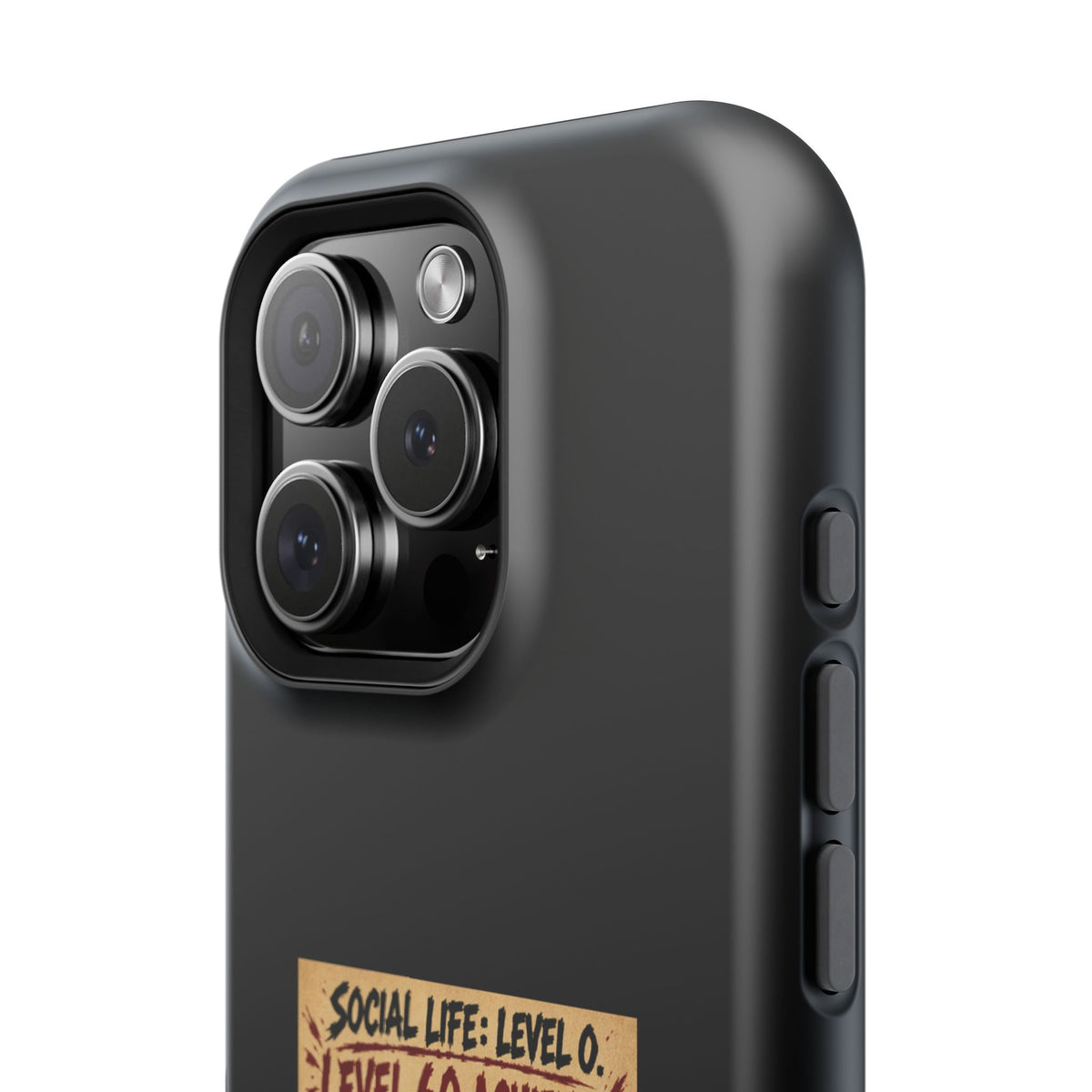 Phone Case — 'Social Life: Level 0 — Level 60 Achieved (Skull Banner)' Heavy-Duty Impact-Resistant Phone Case