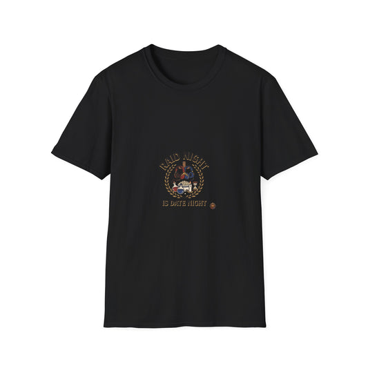 Raid Night Is Date Night T-Shirt — Military Skull Crest Graphic Tee