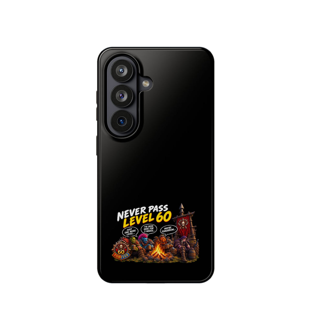 Phone Case — 'Never Pass Level 60' Heavy-Duty Impact-Resistant Phone Case