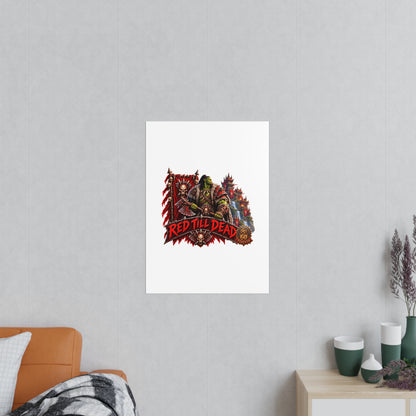 Red Till Dead Orc Warrior Poster