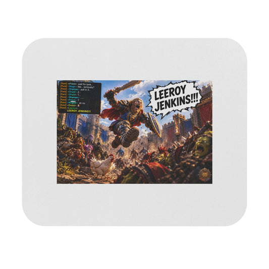 Leeroy Jenkins Mouse Pad — Funny MMO Gaming Desk Mat