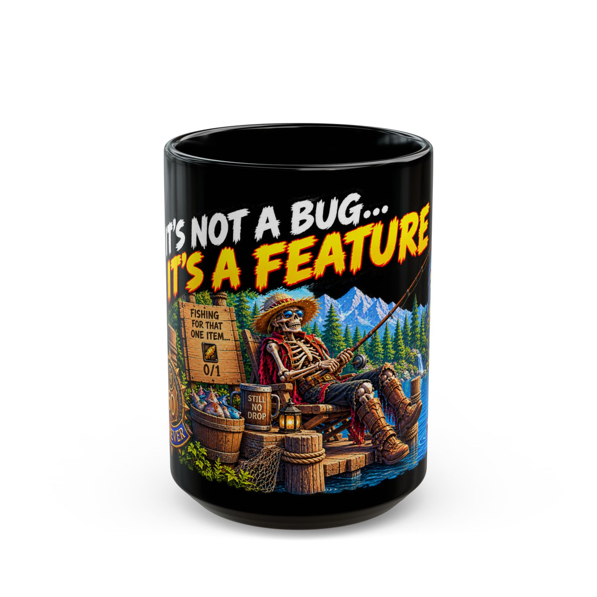 It's Not a Bug… It's a Feature – Black Mug (11oz & 15oz)