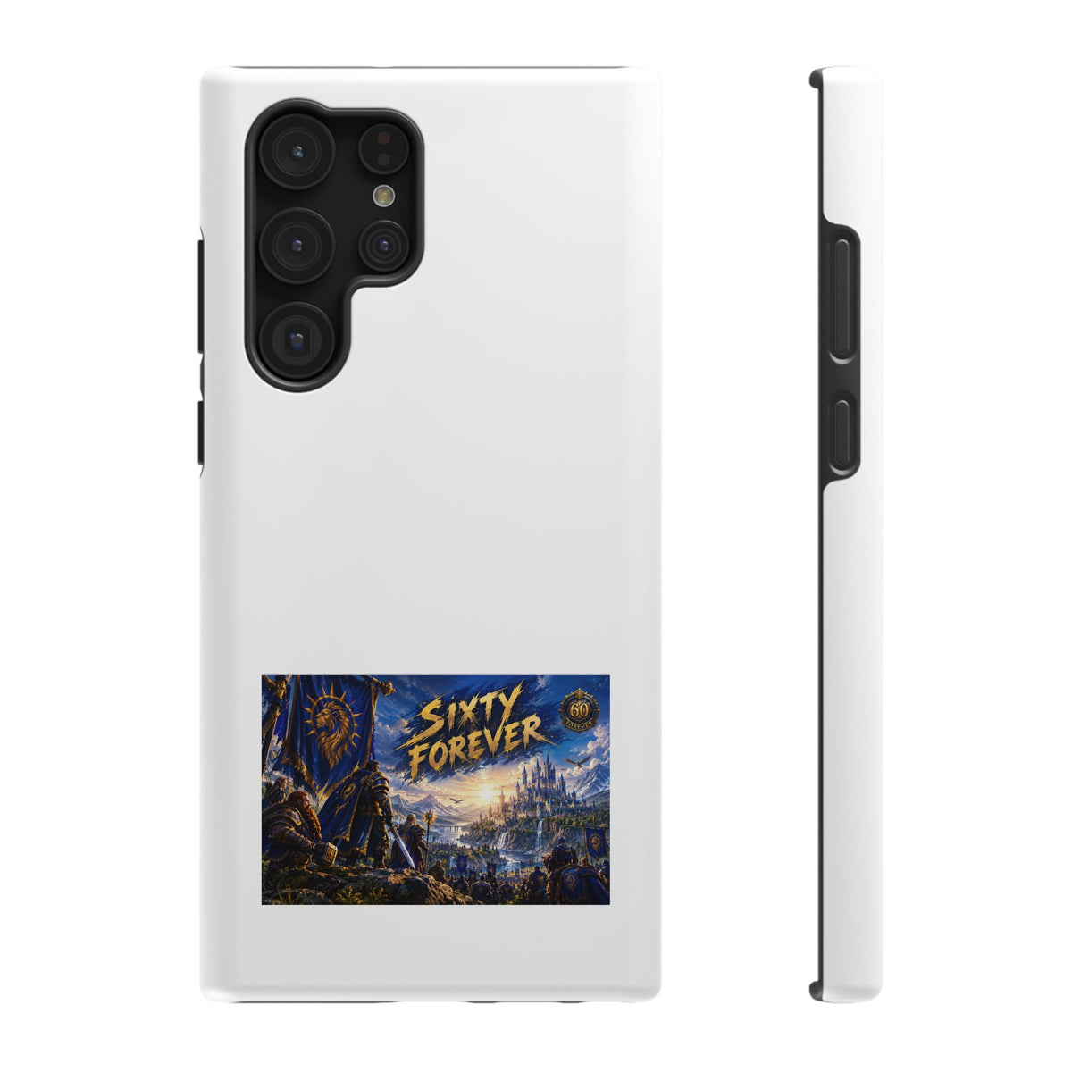 Sixty Forever – Blue Banner – Phone Case