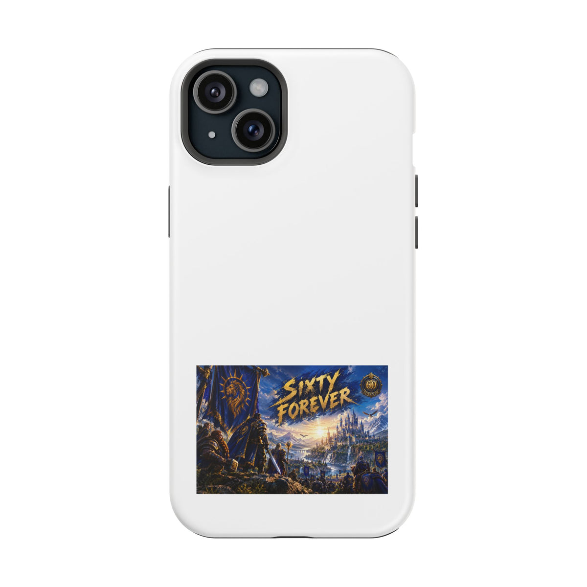 Sixty Forever – Blue Banner – Phone Case