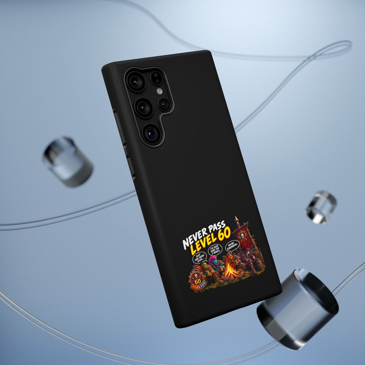 Phone Case — 'Never Pass Level 60' Heavy-Duty Impact-Resistant Phone Case