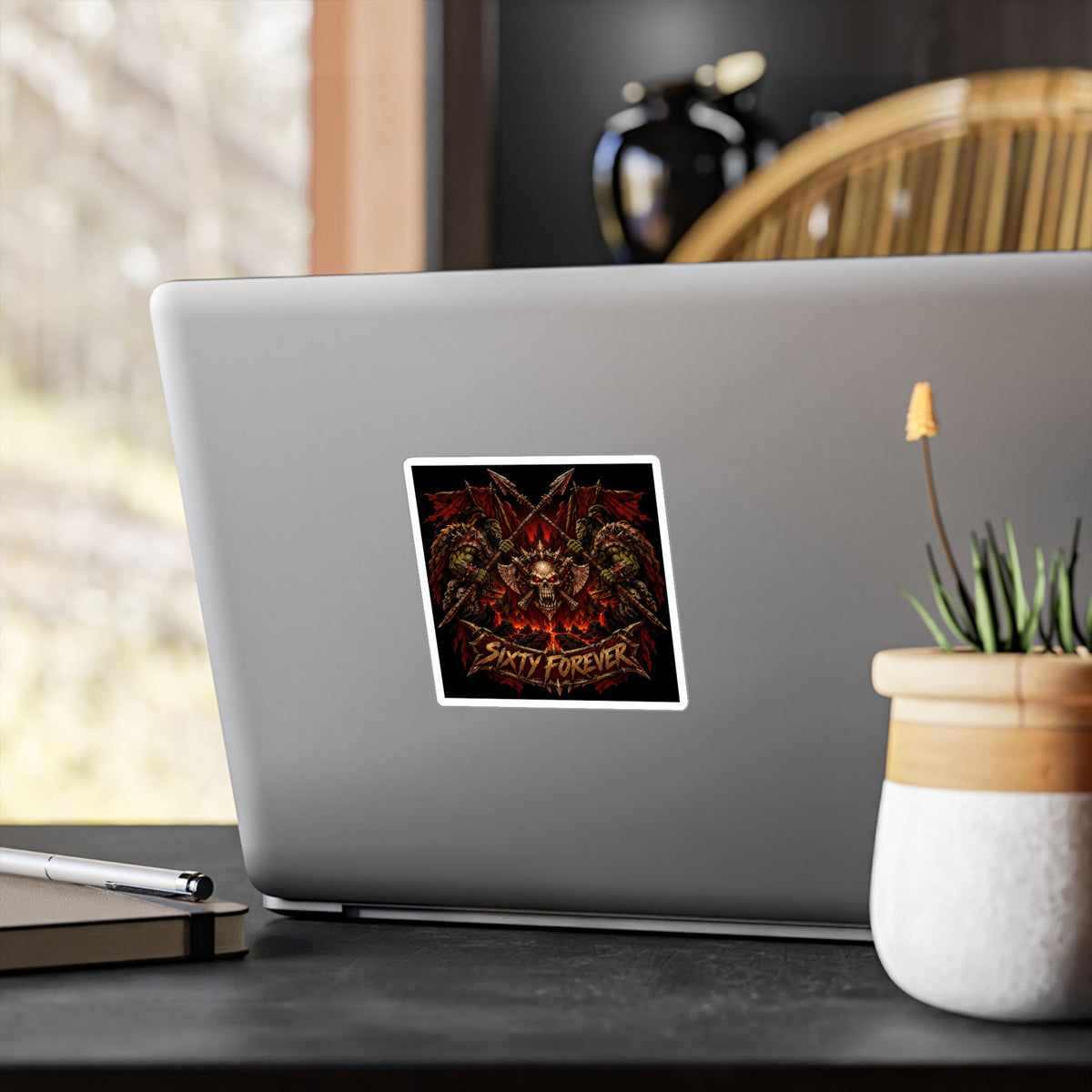 Sixty Forever – Skull & Axes – Poster Decal