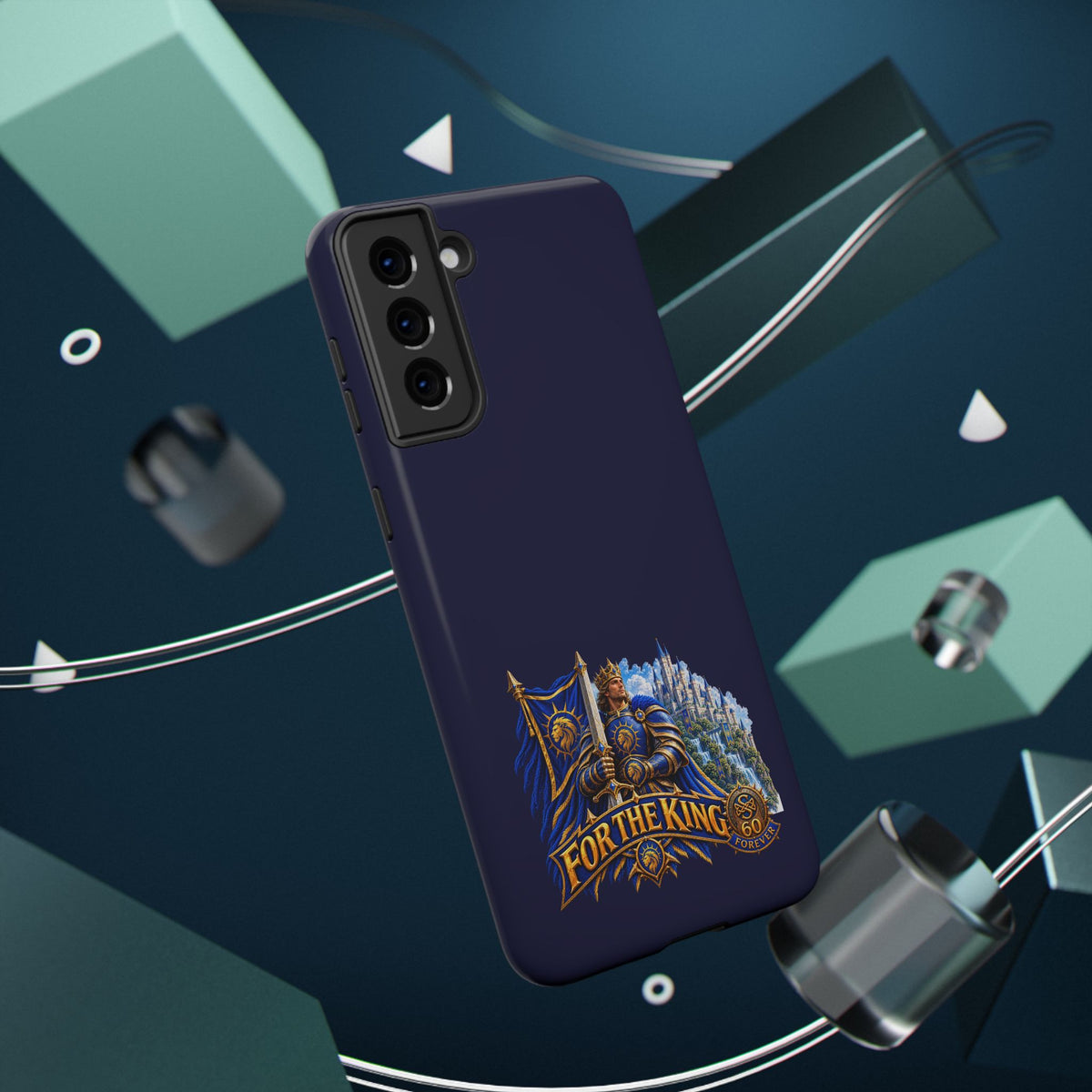 Phone Case — 'For The King' Banner Heavy-Duty Impact-Resistant Phone Case