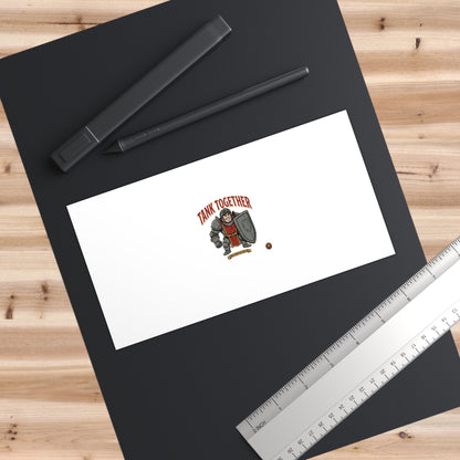 Tank Together Bumper Sticker — Cute Armored Puppy with Shield