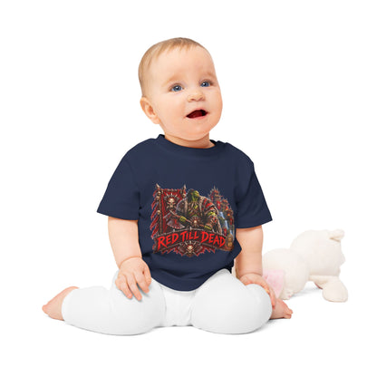 Baby T-Shirt — "Red Till Dead" Fantasy Orc & Warrior Graphic Tee