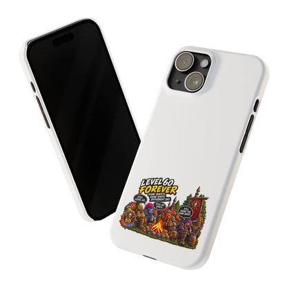 Level 60 Forever Slim Phone Case — Retro RPG Camping Gamer Design