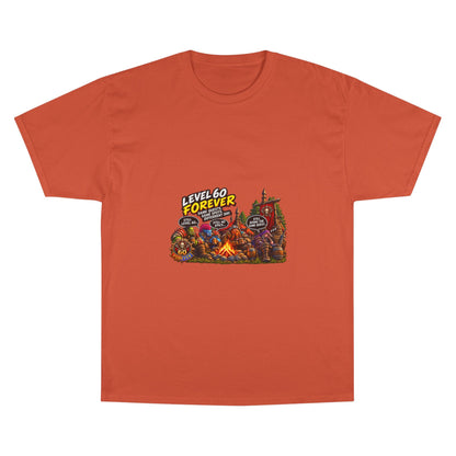 Level 60 Forever T-Shirt – Retro RPG Campfire Gamer Tee