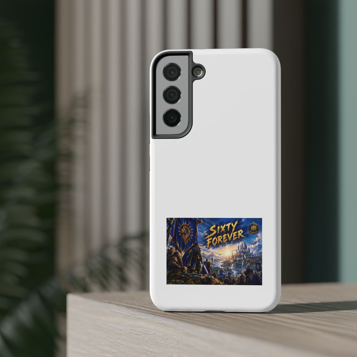 Sixty Forever – Blue Banner – Phone Case